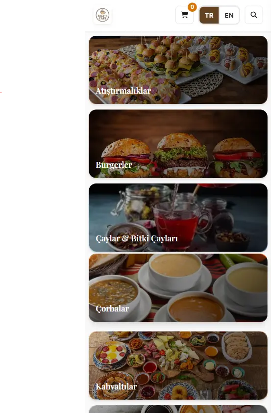 SELF'S QR örnek menü 2